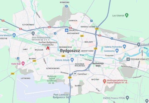 Mapa Bydgoszczy